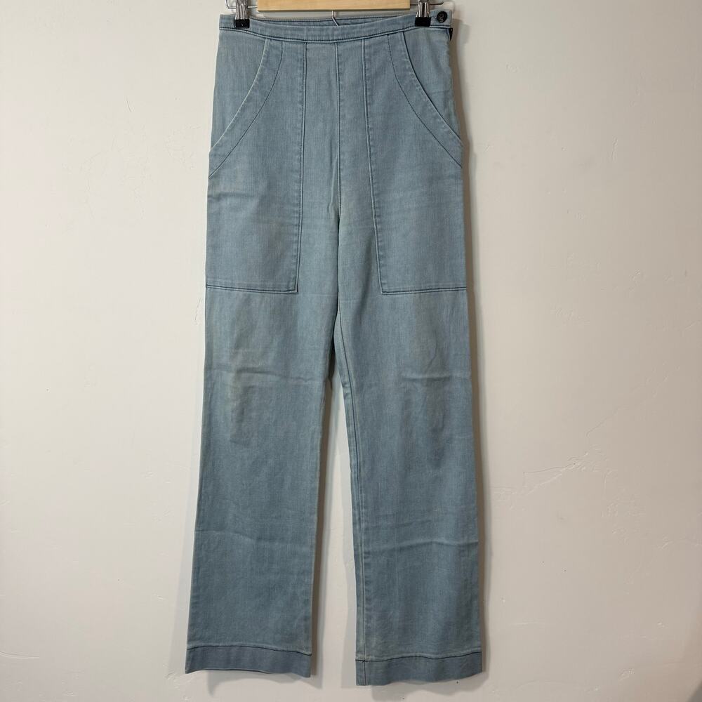 Prairie Underground‎ Women's YR Arrow Pants High Rise Jeans Light Wash XS 70s